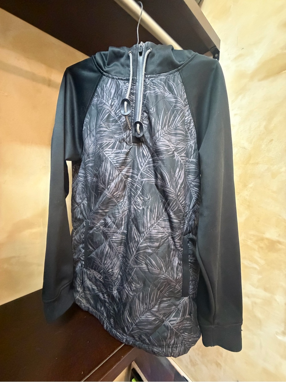 Saga Outerwear Black Quilted Hoodie